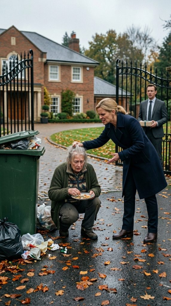 Billionaire Flies Home on Thanksgiving—Finds His Wife Forcing His Sick Mother to Eat Garbage Behind the Trash Cans… What He Did Next Left Everyone Stunned…