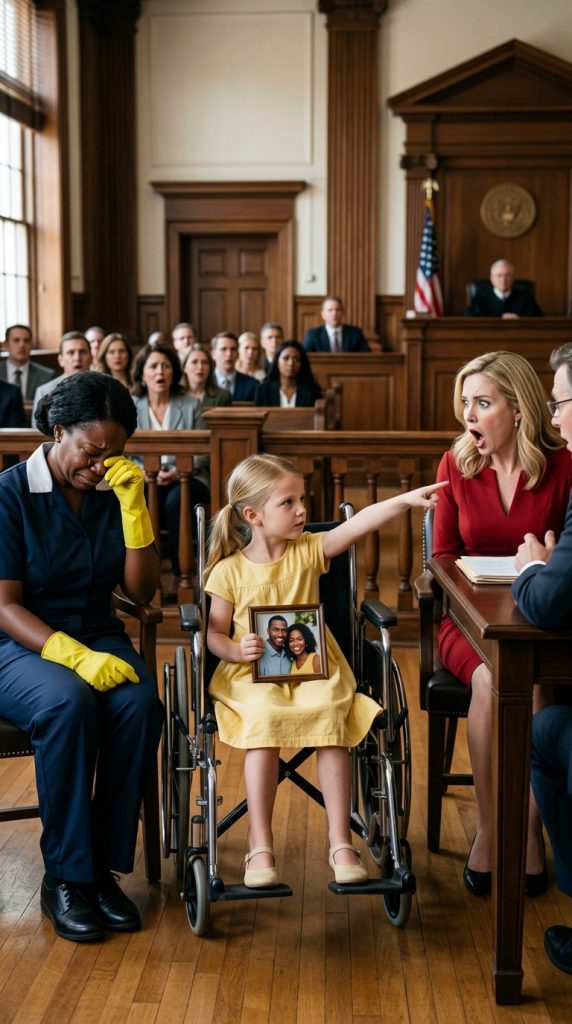 THE MILLIONAIRE’S FIANCÉE ACCUSED THE MAID OF ᴋɪʟʟɪɴɢ HIM… UNTIL HIS WHEELCHAIR-BOUND DAUGHTER POINTED AT HER AND REVEALED A TRUTH THAT LEFT THE COURTROOM FROZEN…