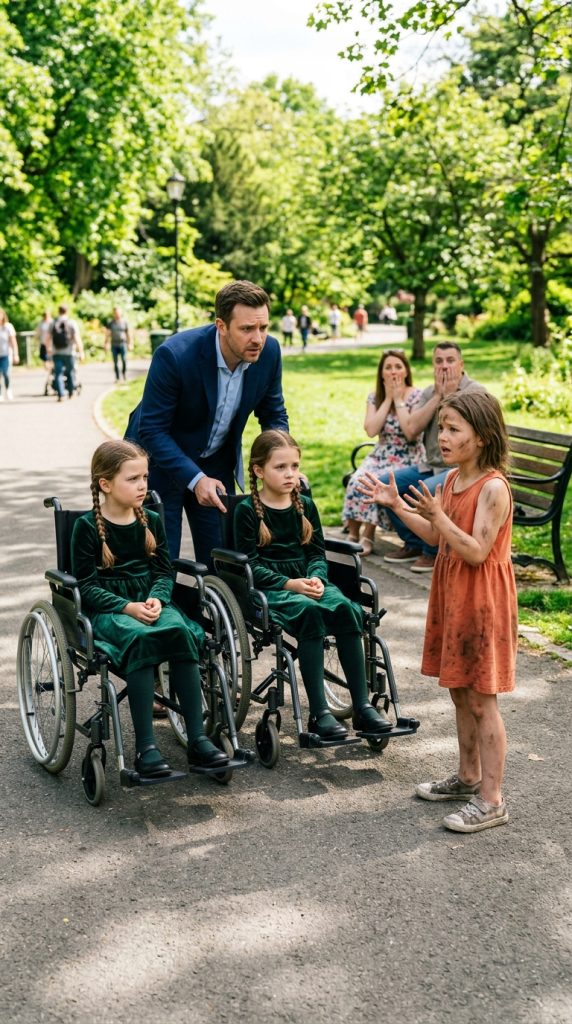 “If You Can Make Them Walk, I’ll Take You Home,” He Told a Homeless Girl — Days Later, His Twin Daughters Moved… and Her Whisper Left Him Speechless