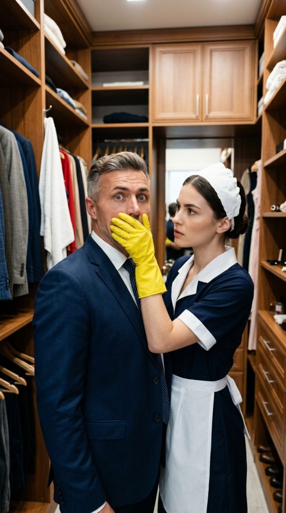 He arrived home early… and his maid whispered, “Stay quiet!” — What he heard next left him breathless