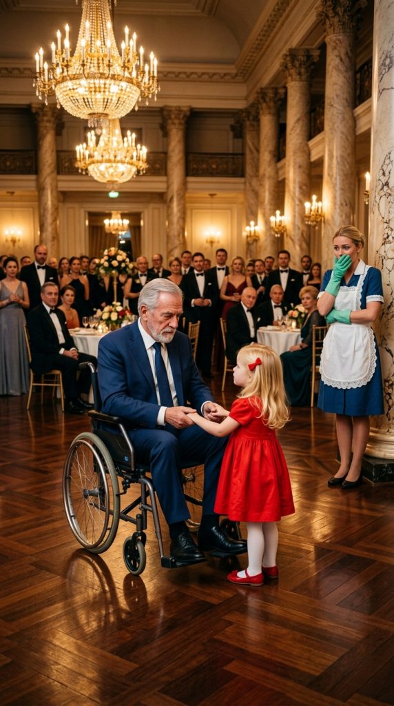 WHEELCHAIR-BOUND BILLIONAIRE IGNORED AT GALA—UNTIL A JANITOR’S DAUGHTER ASKED HIM TO DANCE AND CHANGED EVERYTHING