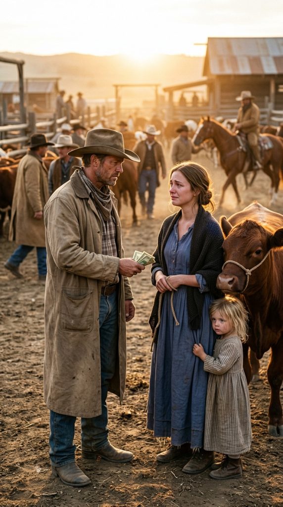 A widow sells her last cow, but a cowboy buys it and makes her an offer that will change her life.