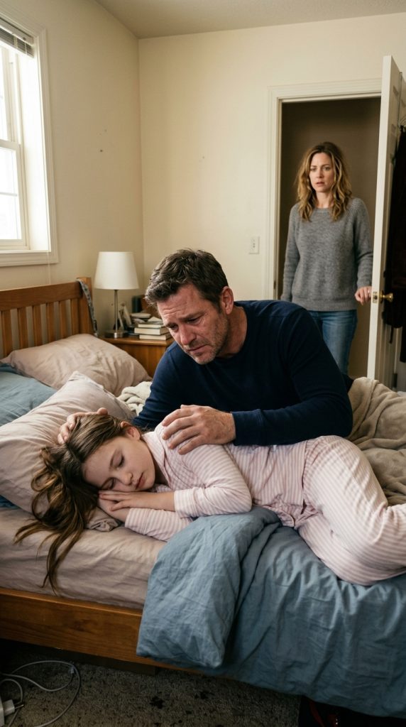 MY HUSBAND SLEPT IN OUR DAUGHTER’S ROOM EVERY NIGHT — I SECRETLY SET UP A CAMERA… AND WHAT I SAW LEFT ME FROZEN IN SH0CK