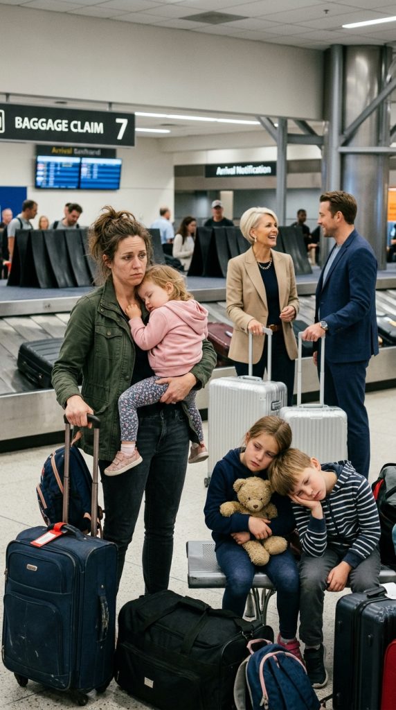 MY HUSBAND FLEW FIRST-CLASS WITH HIS MOM AND LEFT ME IN ECONOMY WITH OUR KIDS—THEN KARMA TURNED THE TABLES
