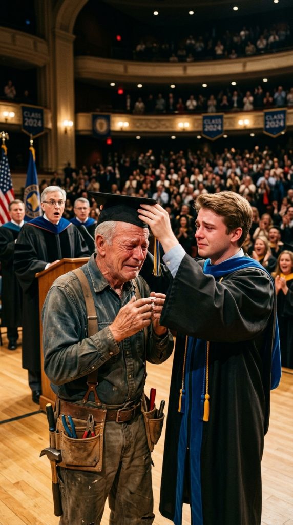 FOR 25 YEARS, MY STEPFATHER WORKED IN CONSTRUCTION SO I COULD EARN A DOCTORATE — ON MY GRADUATION DAY, THE PROFESSOR’S REACTION SHOCKED EVERYONE