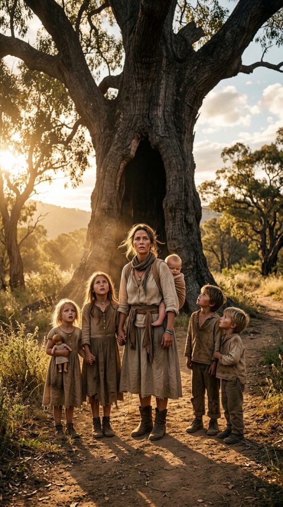 Forced to Live Inside a Tree With Her Five Children… What She Found Inside Changed Everything