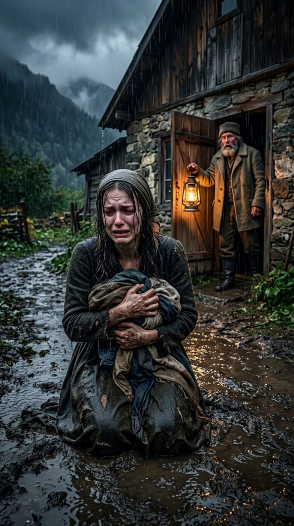 He abandoned her in the mud without mercy—but the secret hidden in her shawl revealed a truth no one in the village had ever expected.