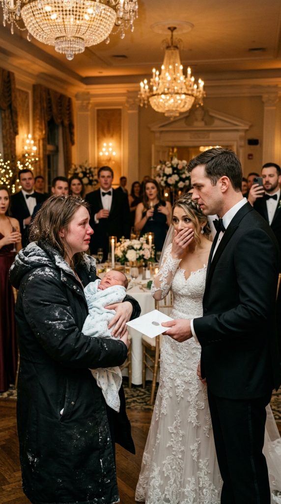 Six Weeks After He Abandoned Me and Our Newborn, I Walked Into His Wedding—One Envelope, One Whisper, and the Music Stopped as Everything Fell Apart