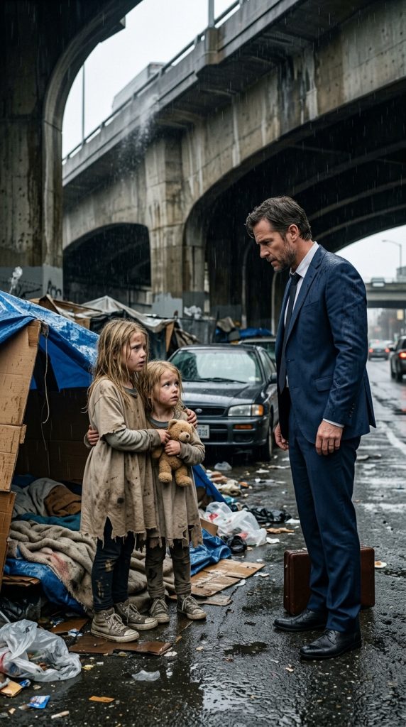 A BILLIONAIRE DISCOVERED ABANDONED TWIN GIRLS UNDER A BRIDGE—WHAT HE LEARNED ABOUT THEIR MOTHER CHANGED EVERYTHING 💔
