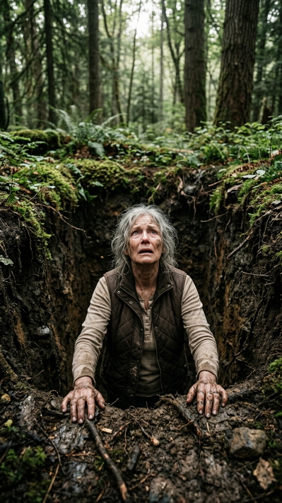 AN ELDERLY WOMAN GATHERING MUSHROOMS IN THE FOREST FELL INTO A MASSIVE PIT — AND WHILE STRUGGLING TO ESCAPE, SHE DISCOVERED SOMETHING TERRIFYING BURIED IN THE EARTH