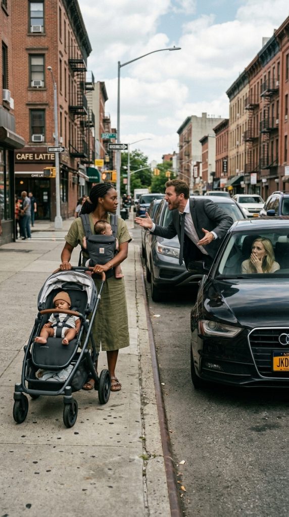 THE BILLIONAIRE WAS DRIVING HIS FIANCÉE HOME — UNTIL HE SPOTTED HIS EX-WIFE CROSSING THE STREET WITH TWINS