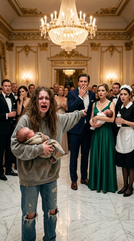 THE ANGRY SCREAM OF THE BEGGAR GIRL INTERRUPTED THE MILLIONAIRE’S CELEBRATION AND LEFT EVERYONE IN SH0CK