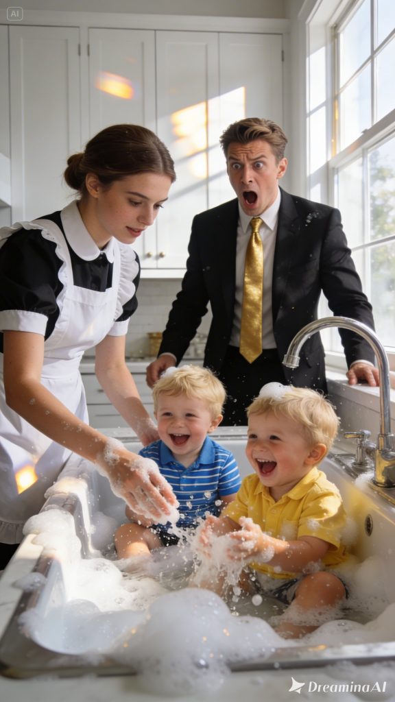 The Millionaire Returned Home Furious… But Froze When He Saw What the New Maid Was Doing with His Twin Sons