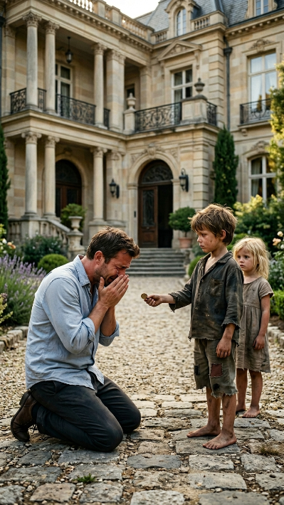 TWO CHILDREN KNOCKED ON A STRANGER’S DOOR TO OFFER TO FIX HIS GARDEN IN EXCHANGE FOR FOOD—NEVER IMAGINING THAT SMALL REQUEST WOULD CHANGE THEIR LIVES FOREVER