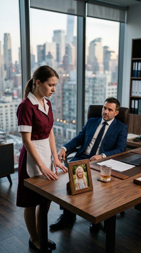 The housekeeper recognizes her daughter in a photo on her boss’s desk, revealing a hidden truth that transforms the lives of all three of them forever