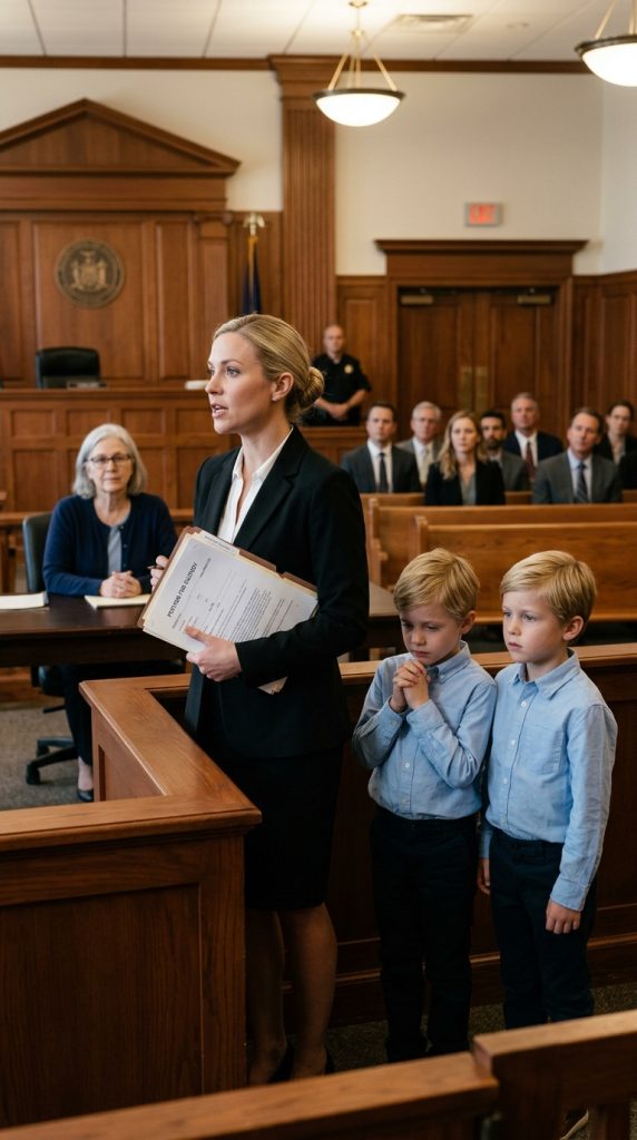 MY DIL IGNORED MY TWIN GRANDSONS FOR 10 YEARS—THEN DEMANDED FULL CUSTODY… BUT ONE SENTENCE FROM MY GRANDSON LEFT THE COURTROOM IN TOTAL SILENCE