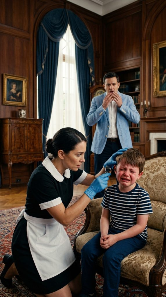 THE BILLIONAIRE’S SON CRIED IN PAIN UNTIL A NANNY FOUND SOMETHING HIDDEN IN HIS HEAD—THE TRUTH EXPOSED A HORRIFIC SECRET