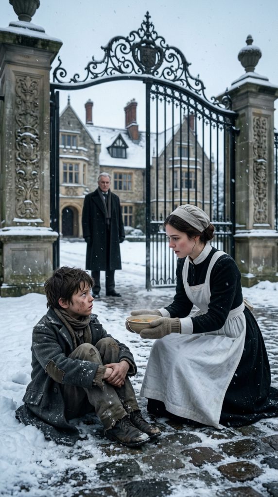A compassionate maid secretly fed a starving boy—but when her billionaire boss came home early, his reaction left her completely shocked and frozen in place.