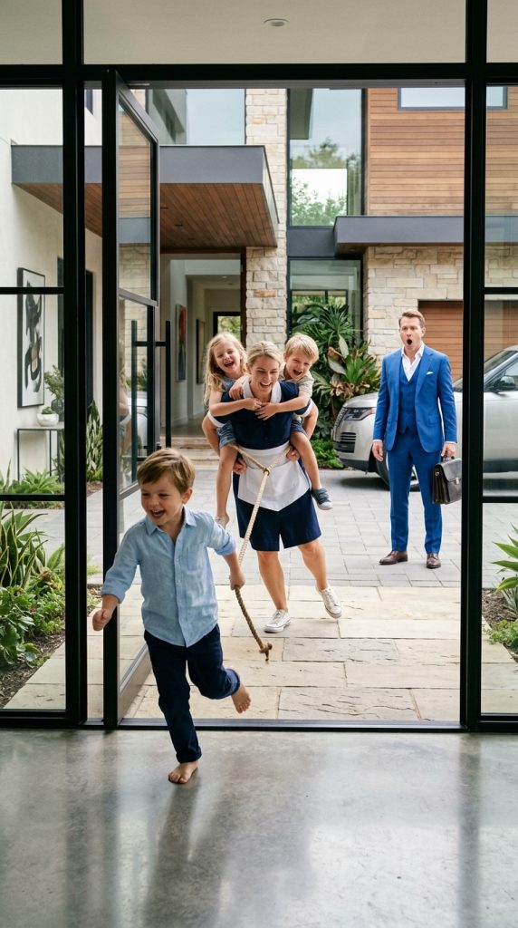 A WEARY BILLIONAIRE EXPECTED SILENCE AT HOME—BUT HIS TRIPLETS’ LAUGHTER LED HIM TO A SHOCKING SCENE THAT CHANGED EVERYTHING