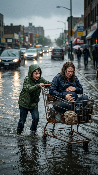 A Twelve-Year-Old Boy Helped a Stranded Pregnant Woman in the Flood—Days Later, the Car That Stopped for Him Changed Everything