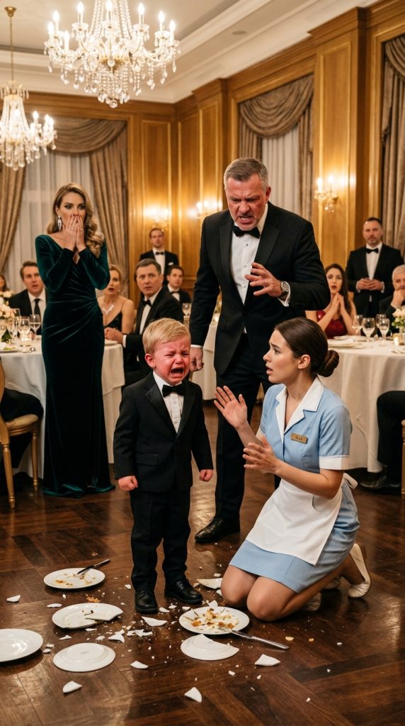 The millionaire’s capricious son was destroying the luxurious restaurant, until a humble waitress did something that paralyzed everyone.