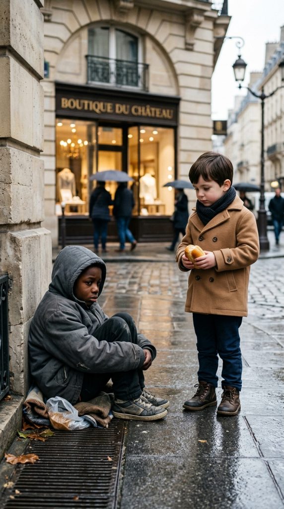 STREET CHILD RECEIVES A HUG FROM A LITTLE BOY — THEN HIS MOTHER SEES THE CHILD’S FACE AND STOPS COLD