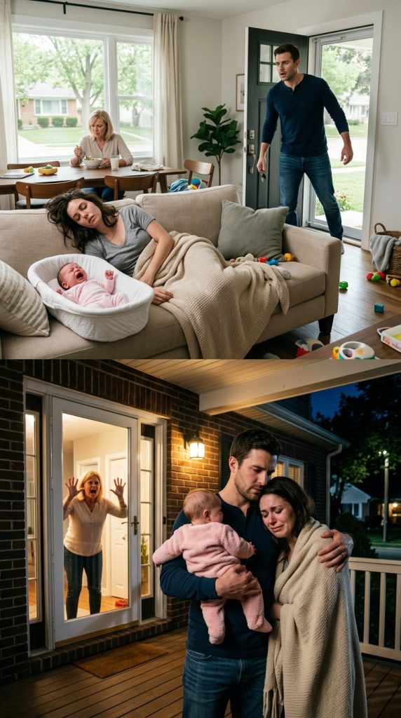 I Came Home Early And Found My Wife Collapsing On The Sofa While My Mother Ignored The Crying Baby—Then Called Her A “Drama Queen,” And Everything Changed In That Moment.
