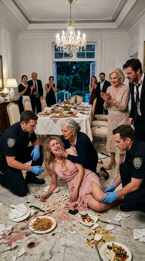 At A Family Dinner, My Daughter Spilled A Drop Of Water… And Her Husband Knocked Her To The Floor—While His Mother Clapped.