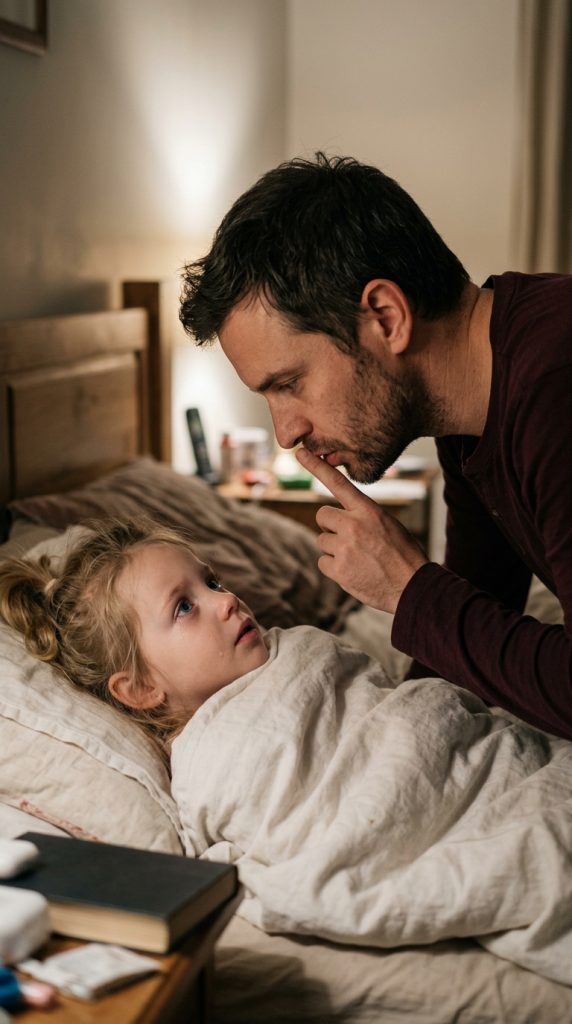 “DAD… MY BACK HURTS SO MUCH I CAN’T SLEEP. MOM SAID I SHOULDN’T TELL YOU.”