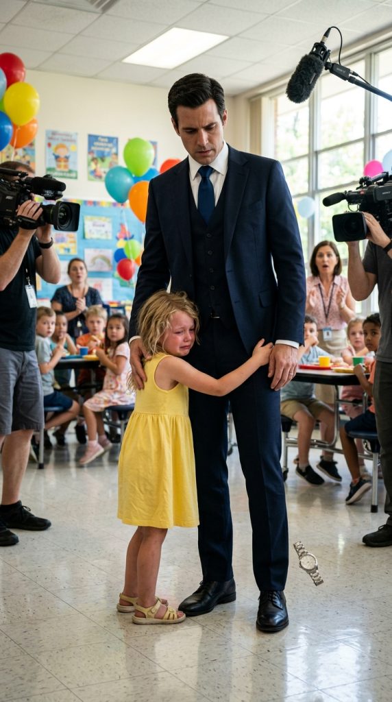 A millionaire visited an orphanage to sign a check and leave, but a five-year-old girl ran to him calling him daddy, and he froze when he saw her eyes.