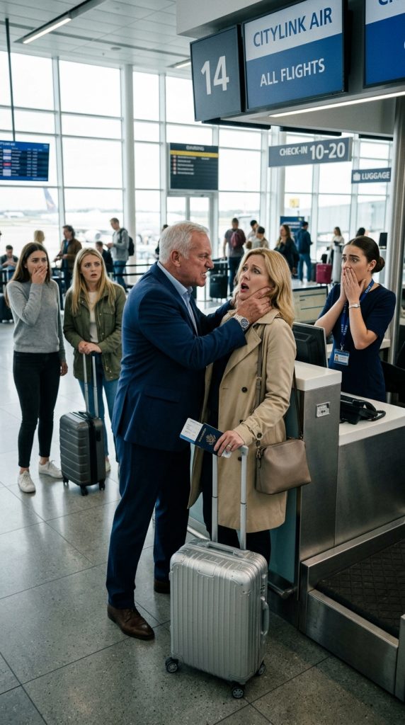 MY FATHER SLAPPED ME AT THE AIRPORT FOR REFUSING TO GIVE MY FIRST-CLASS SEAT TO MY SISTER—THEN THEY LEARNED I PAID FOR THE WHOLE TRIP