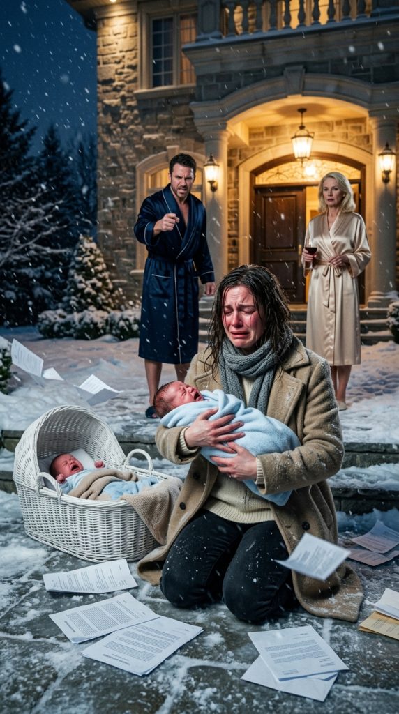 They Cast Me Out into the Snow Along with My Newborn Twins. By Morning, They Discovered the House Had Never Been Theirs.