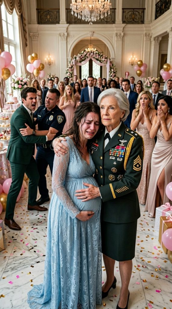 During My Baby Shower, My Mother Noticed My Split Lip And Asked, “Who Did This?” My Husband Brushed It Off—Until My Mother’s Cold Question Made Him Beg Ten Minutes Later.