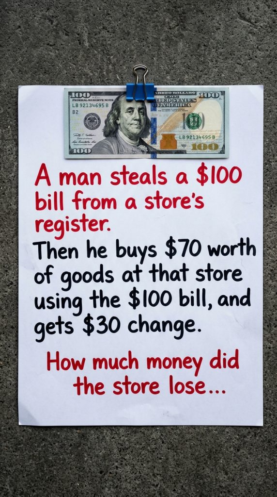 HOW MUCH MONEY DID THE STORE LOSE?
