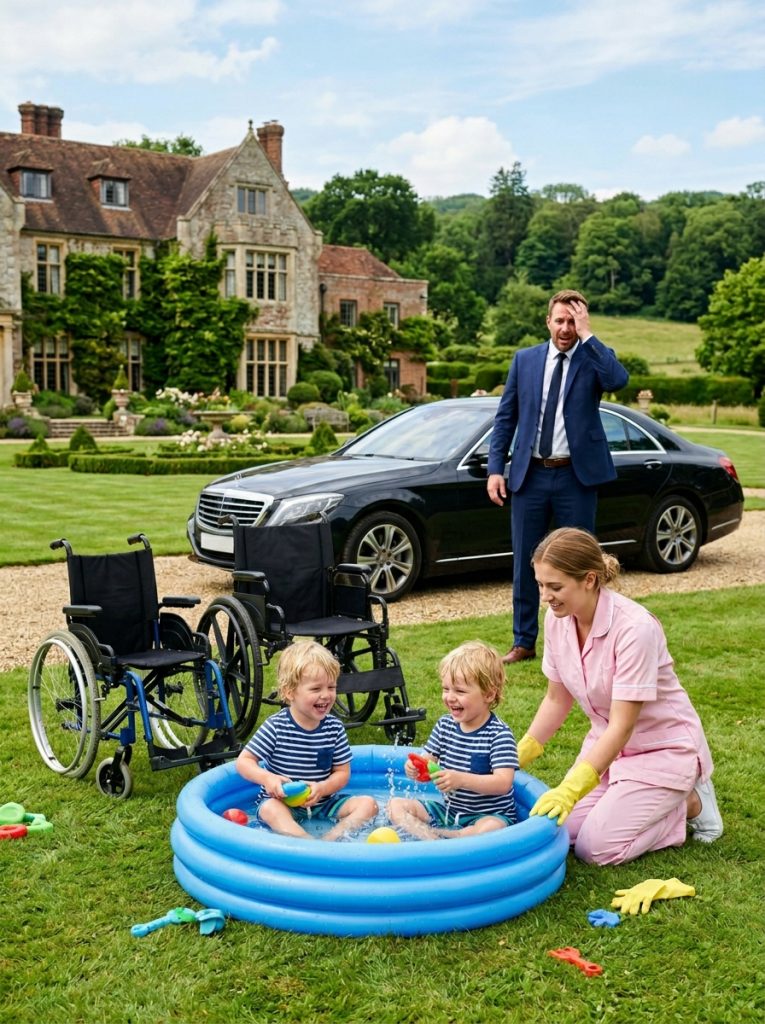 BILLIONAIRE RUSHES HOME TO FIRE THE MAID… THEN STOPS DEAD WHEN HE SEES HIS “PARALYZED” TWINS ON THEIR FEET
