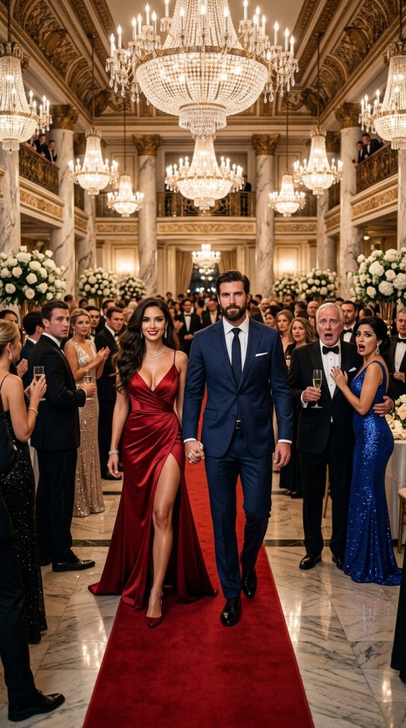 She Walked Into The Gala In A Red Dress Holding Another Man’s Hand… And Her Husband Panicked When The Truth Suddenly Destroyed Years Of Lies.
