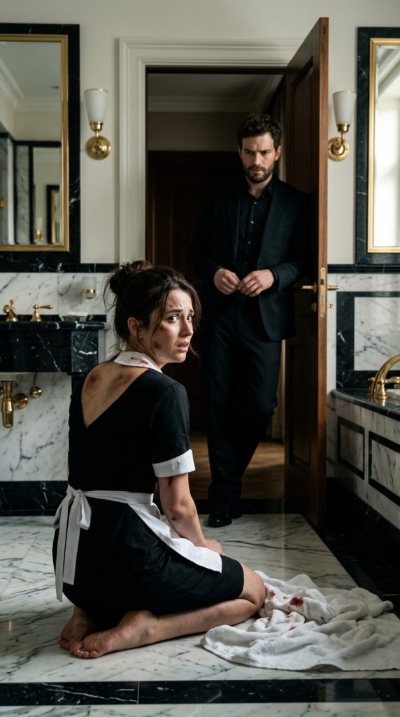 THE MAID WAS HIDING BRUISES IN A MOB BOSS’S BATHROOM—THEN HE WALKED IN