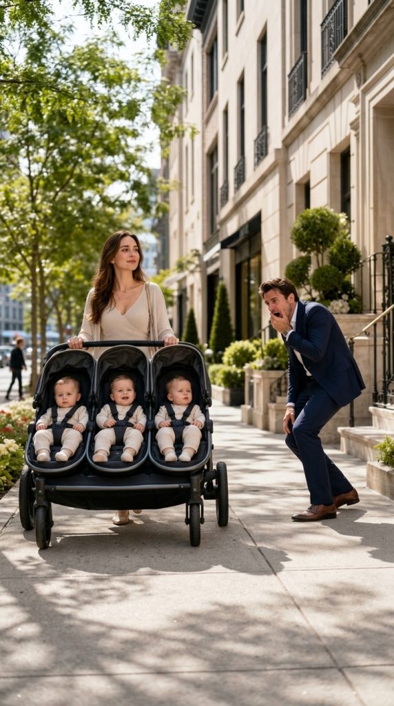 “It’s your fault you got pregnant” He Blamed Her for the Pregnancy—One Year Later, the Millionaire Saw Her Triple Stroller and Fell Apart