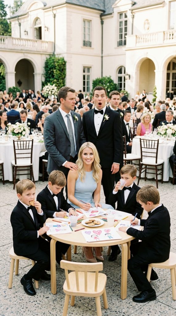 MY BROTHER SENT ME TO THE KIDS’ TABLE AT HIS WEDDING AND WHISPERED, “DON’T RUIN THE IMAGE,” BUT EVERYTHING CHANGED WHEN THE BILLIONAIRE BOSS HE WANTED TO IMPRESS SAT NEXT TO ME AND DESTROYED HIS HUMILIATION