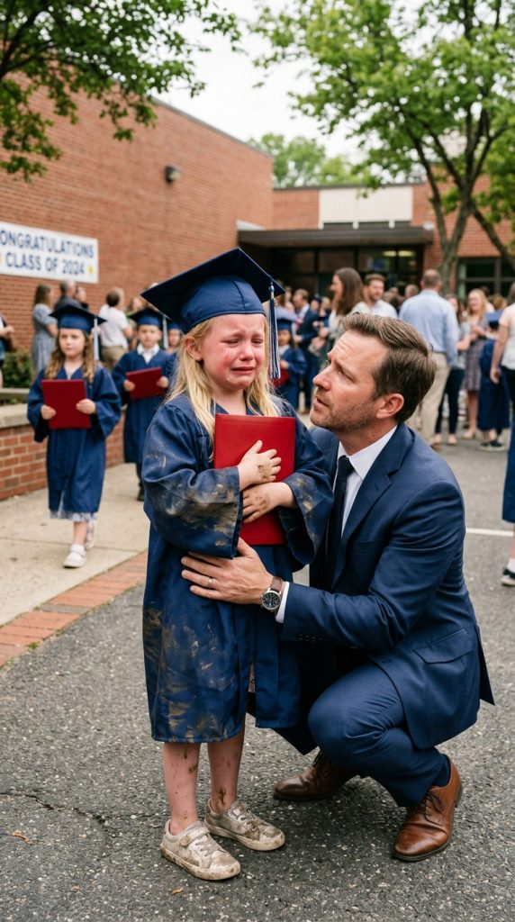ON GRADUATION DAY, A POOR ORPHAN GIRL WHISPERED TO A BILLIONAIRE, “WILL YOU BE MY DAD JUST FOR TODAY?” — WHAT HE DID NEXT LEFT EVERYONE IN TEARS