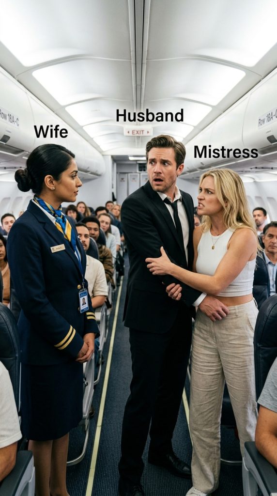 HE BOARDED A LUXURY FLIGHT WITH HIS MISTRESS—THEN LOOKED UP AND SAW HIS WIFE SMILING AT THE AIRCRAFT DOOR