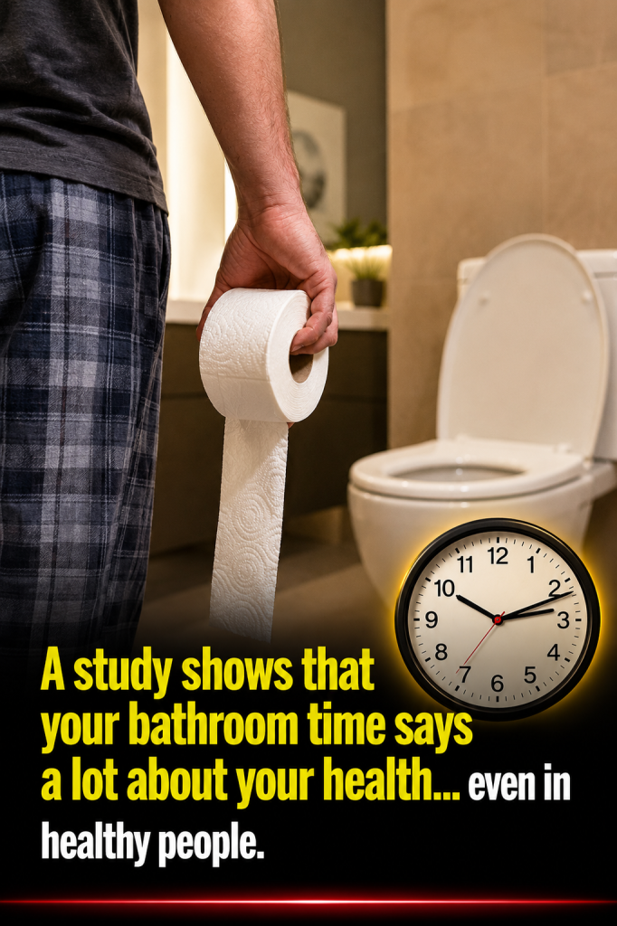 A study shows that your bowel movement schedule says a lot about your health… even in “healthy” people.
