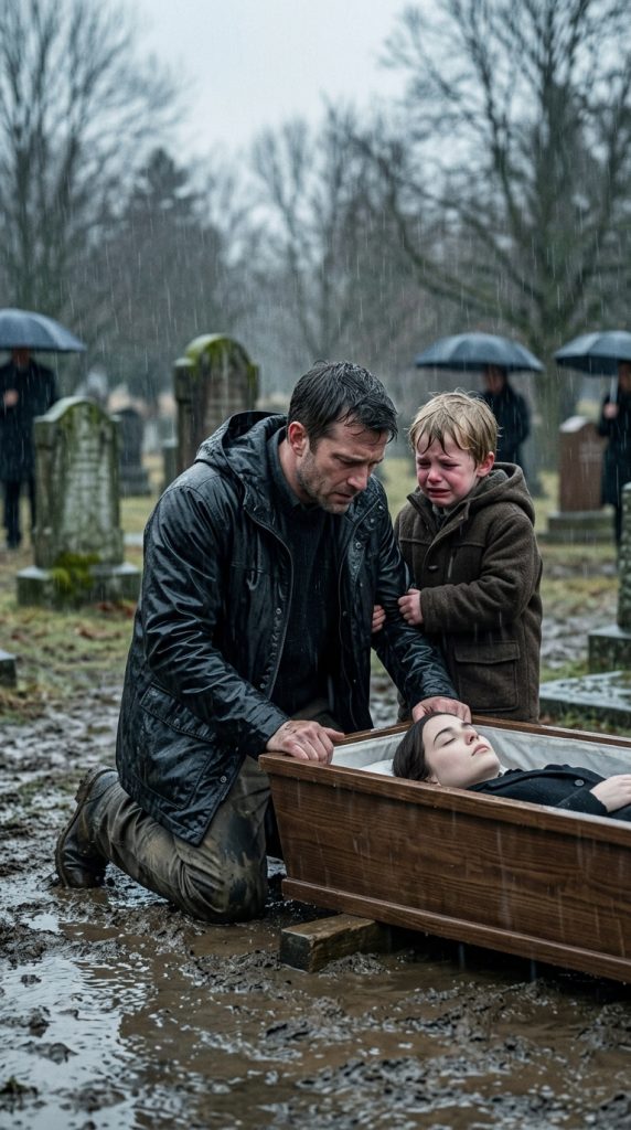 At my wife’s funeral, my son insisted she was alive, so i dug up the coffin—what we found inside exposed a horrifying truth that led to my sister’s arrest