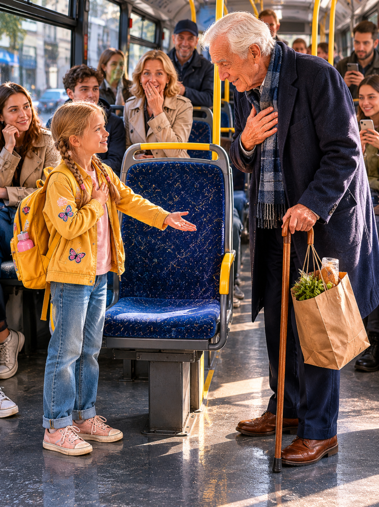 My Daughter Gave Her Bus Seat to an Elderly Stranger — Months Later, He Walked Into Our Restaurant and Changed Everything