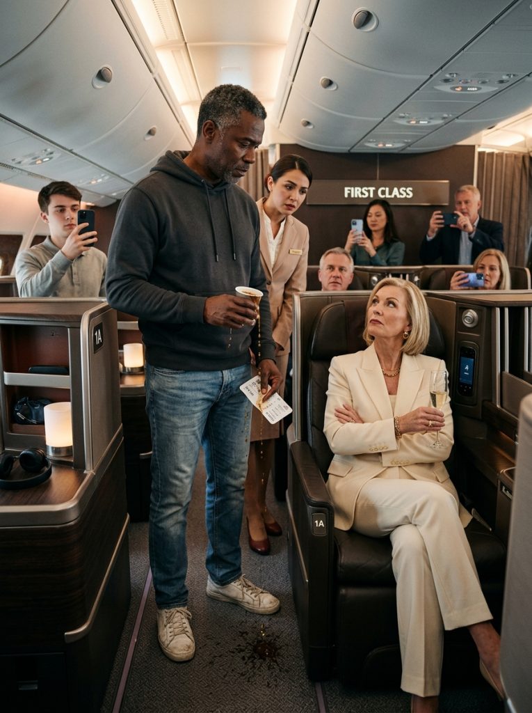 She Took His First-Class Seat — Then Froze As He Quietly Said, “I Own This Airline”