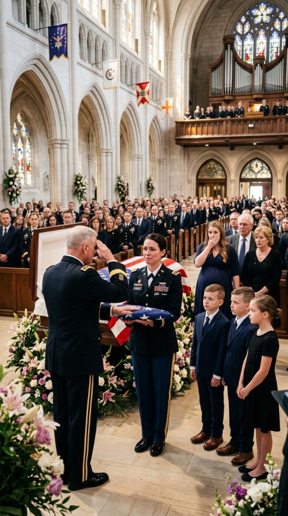 At My Ex-Husband’s Military Funeral, His Pregnant Mistress Was Treated As The Widow—Until The General Walked Past Her And Saluted Me And Our Triplets