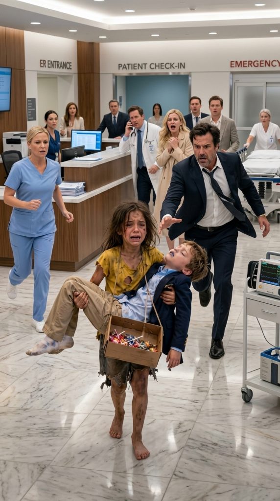 They Called the Barefoot Girl a Kidnapper Until the Billionaire Saw Who Left His Dying Son on the Park Lawn—and Why She Cried Beside Him