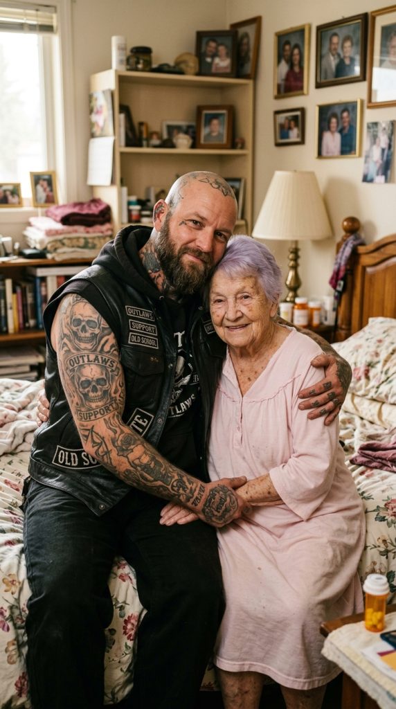 My 81-Year-Old Mother Hired a Heavily Tattooed Biker as Her Caregiver – When I Found Out Why, My Knees Gave Out Right There
