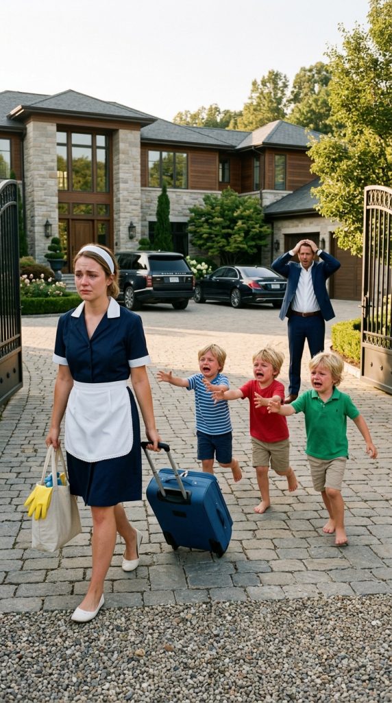 The Millionaire Called Her A Thief—Never Knowing She Was The Only One Protecting His Triplets. Then The Children’s Words Changed Everything
