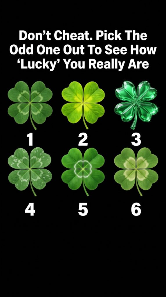DON’T CHEAT: CHOOSE THE ODD CLOVER TO DISCOVER HOW “LUCKY” YOU REALLY ARE